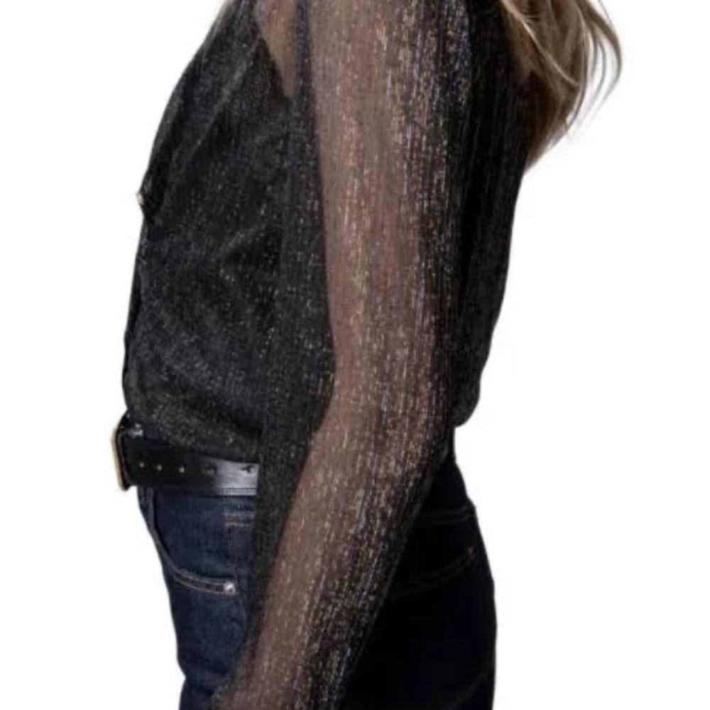 Zadig & Voltaire Lurex Shirt NEW WITH TAGS - Picture 3 of 10